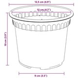  Okrugla saksija za cveće 24 pcs Crvena cigla Ø 12 5 x 10 cm - Crvena cigla Ø 12 5 x 10 cm 24 | shoptok.hr