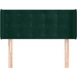  Uzglavlje s ušima tamnozeleno 93x16x78/88 cm baršunasto | shoptok.hr