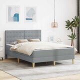  Okvir kreveta s madracem Svijetlo siva 140 x 200 cm tkanina | shoptok.hr