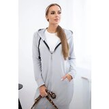 Kesi Gray dress with hood and hood | Shoptok.si