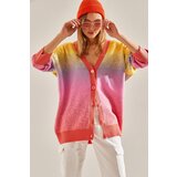 Bianco Lucci Women's Multicolor Oversize Knitwear Cardigan Cene