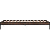  Okvir za krevet smeđi hrast 75x190 cm konstruirano drvo i metal | shoptok.hr