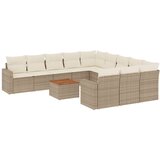 Maison Chic Seti vrtnega pohištva - Vrtna garnitura - Vrtni pohištvo set 12-delna z blazinami bež poli ratan, (21816372) | Shoptok.si