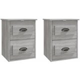 Maison Chic Stenski Dvo delni komplet Nočne omarice - Nočne mize siva sonoma 41,5x36x53cm, (21689681) | Shoptok.si