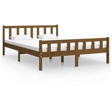 The Living Store Posteljni okvir medeno rjav iz trdnega lesa 120x200 cm - Posteljni Okvir, (21526006) | Shoptok.si