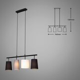 Lesnina XXXL VISEČA NIHALNA SVETILKA Luri 74/120/15 cm E27 | Shoptok.si