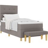  vzmetnica za posteljo z vzmetnico in klopjo Taupe 80x200 cm Tkanina, (22083319) | Shoptok.si