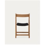 Kave Home Leseni vrtni stol v črni in naravni barvi Dandara - | Shoptok.si