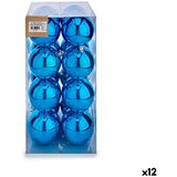  Set božićnih kuglica Plava Plastika 8 x 9 x 8 cm (12 kom.) | shoptok.hr
