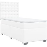  s oprugama i madracem bijeli 80 x 200 cm od umjetne kože | shoptok.hr