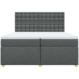  Krevet s oprugama i madracem tamnosivi 200 x 200 cm od tkanine | shoptok.hr