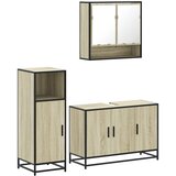  3-dijelni set kupaonskog namještaja boja hrasta sonome drveni | shoptok.hr