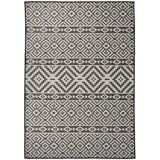 Furnova Zunanja preproga ploščato tkanje 140x200 cm črne črte, (21930862) | Shoptok.si