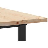  Blagovaonski stol O-oblika 160x80x75,5 cm od borovine i čelik | shoptok.hr
