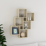 Maison Chic Stenska polica - Viseča Polica kockasta sonoma hrast 78x15x93 cm inženirski les, (21794071) | Shoptok.si