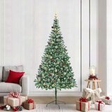 vidaXL Umestno božično drevo med 300 LED Zelena 210 cm PVC in Jeklo | Shoptok.si