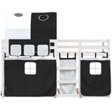  na kat sa zavjesama bijelo-crni 80 x 200 cm od borovine | shoptok.hr