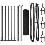 vidaXL Set stupova ograde Set od 2 Siva Čelik 10 x 0.5 m Čvrsto | shoptok.hr