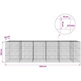  Gabion s žicom debljine 5 mm i mrežom 10x10 cm 550x50x150 cm | shoptok.hr