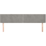  Uzglavlje s ušima svjetlosivi 203x16x78/88 cm baršunasti | shoptok.hr