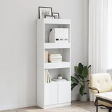  Visoka komoda bijela 63x33x180 cm od konstruiranog drva | shoptok.hr