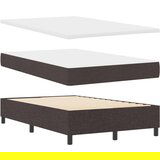  Postelja z Box Springom z Vzmetnico Temno Rjava 120x200 cm Tkanina, (22080770) | Shoptok.si