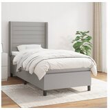  Okvir kreveta s oprugama i madrac svjetlosivi 80x200cm tkanina | shoptok.hr