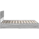  Postelja s shranjevanjem z vzglavjem Siva Sonoma 150 x 200 cm, (5000105957) | Shoptok.si
