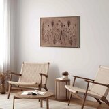  Slika - Wildflowers – black plants on lime-wash background 120x80 U prirodnom drvenom okviru | shoptok.hr