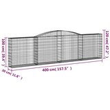  Lučne gabionske košare 8 kom 400x30x100/120cm pocinčano željezo | shoptok.hr