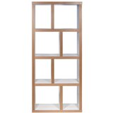 TemaHome Knjižni regal v lesenem dekorju z belimi detajli Berlin, višina 159 cm | Shoptok.si