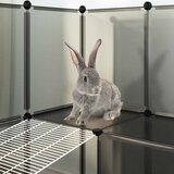  Kavez za male životinje crni 142 x 74 x 93 cm PP i čelik | shoptok.hr