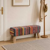  Klupa 110 x 30 x 45 cm Prava koža Šareni | shoptok.hr
