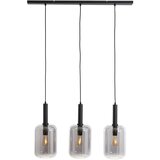 Light & Living Crna stropna svjetiljka sa staklenim sjenilom 100x22 cm Lekar - Cijene