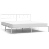 Metalni okvir za krevet s uzglavljem bijeli 180x200 cm | shoptok.hr