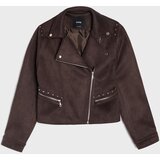 Sinsay Biker jakna od imitacije brušene kože s ukrasnim zakovicama | shoptok.hr