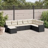  8-dijelni set vrtnih sofa s jastucima smeđi od poliratana | shoptok.hr