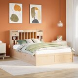 Maison Chic Posteljni okvir - Dvoposteljna postelja - Zakonska postelja brez vzmetnice 160x200 cm trdna borovina-J3292, (21767690) | Shoptok.si