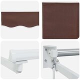  Ročno zložljivo senčilo Rjava 4 x 2 m Poliester s PU premazom, (5000204580) | Shoptok.si