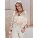 DStreet Koszula damska oversize w kwiaty KWIACYNTA jasnobeżowa | Shoptok.si
