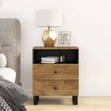  Noćni ormarić 50x33x62 masivno drvo bagrema i konstruirano drvo | shoptok.hr