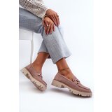 S. BARSKI Women's Beige Suede Moccasins with Ornament D&A | shoptok.hr