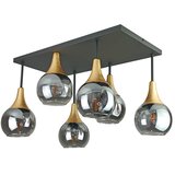  Plafonski luster SOMA 6xE27/60W/230V crna/zlatna/dimljeno-crna | Eponuda.com