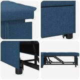  Krevet-sofa na razvlačenje Plava 194 x 50 x 82 cm tkanina | Eponuda.com