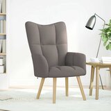  Stolica za opuštanje od tkanine smeđesiva | shoptok.hr