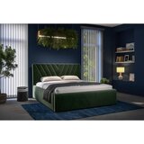 Boxxx OBLAZINJENA POSTELJA 160 cm x 200 cm , tekstil temno zelena | Shoptok.si