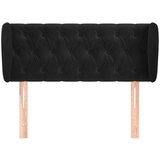  Vzglavje z ušesi črno 93x23x78/88 cm žamet, (20794534) | Shoptok.si