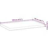 Stolna ploča 120x50x4 cm pravokutna od masivnog drva bagrema | shoptok.hr