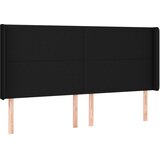 LED uzglavlje crno 183 x 16 x 118/128 cm od tkanine | shoptok.hr