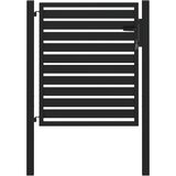  Vrtna vrata s mogućnošću zaključavanja crna 100x100 cm aluminijska | shoptok.hr